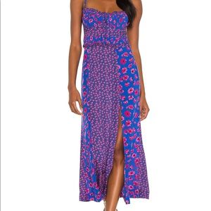 Free people tigerlilly midi dress in cobalt